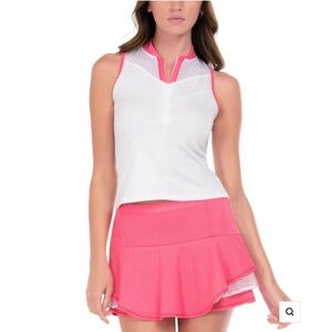 NWT Lucky In Love Women's Ace Zip Crop Tank